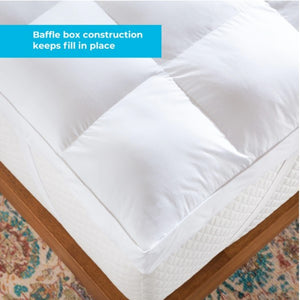 3 Inch Down Alternative Fiber Bed Mattress Topper by Linenspa Essentials - White - King