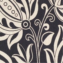 Load image into Gallery viewer, Courtyard Black/Sand 6 ft. x 7 ft. Square Border Indoor/Outdoor Area Rug
