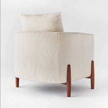 Load image into Gallery viewer, Elroy Sherpa Accent Chair with Wood Legs Cream - Threshold™ designed with Studio McGee 4120RR

