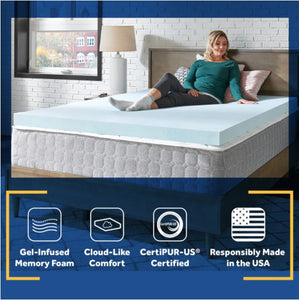 Sealy Essentials 3" Memory Foam Mattress Topper - Full