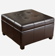 Load image into Gallery viewer, Richmond Bonded Leather Storage Ottoman Espresso
