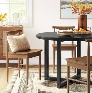 Keener All Wood Round Dining Table