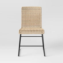 Load image into Gallery viewer, Chapin Modern Woven Dining Chair with Metal Legs Natural
