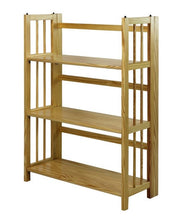 Load image into Gallery viewer, 38&quot; Folding 3 Tier Bookshelf Stackable - Flora
