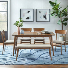 Load image into Gallery viewer, Newington Mid-Century Bench Walnut/Mocha
