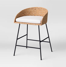 Load image into Gallery viewer, Landis Woven Backed Counter Height Barstool with Cushion
