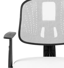 Load image into Gallery viewer, 23&quot;D x 23&quot;W x 36.25&quot;H Flash Fundamentals White Mesh Swivel Office Chair with Swivel Back and Arms

