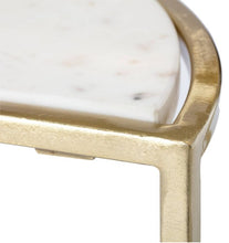 Load image into Gallery viewer, Set of 2 Kingston Nesting Side Tables White/Gold
