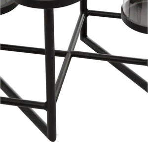 15 in. Black Metal Candelabra