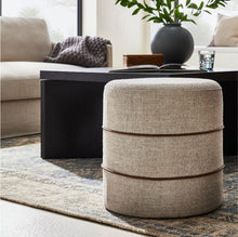 Load image into Gallery viewer, Catalina Mudcloth Round Ottoman
