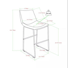 Load image into Gallery viewer, Set of 2 Urban Faux Leather Barstools - Saracina Home 4107RR
