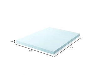 4 Inch Gel and Aloe Infused Memory Foam Topper - Twin XL