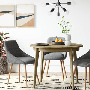 40" Astrid Mid-Century Round Dining Table with Fixed Top