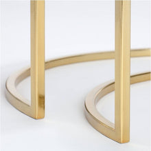 Load image into Gallery viewer, Set of 2 Kingston Nesting Side Tables White/Gold
