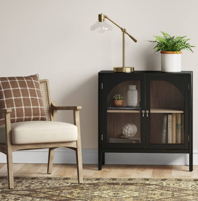 New Bedford 2 Door Accent Cabinet Black