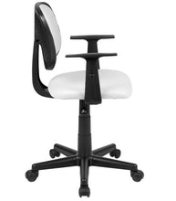 Load image into Gallery viewer, 23&quot;D x 23&quot;W x 36.25&quot;H Flash Fundamentals White Mesh Swivel Office Chair with Swivel Back and Arms
