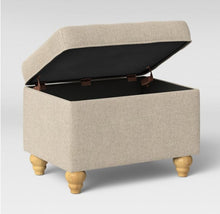 Load image into Gallery viewer, Frankford Tufted Storage Ottoman Cream
