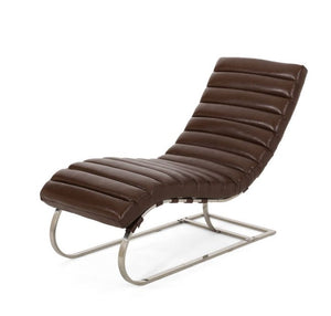 Pearsall Modern Channel Stitch Chaise Lounge