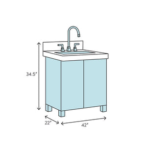 Seadrift 42" Single Bathroom Vanity Set SB1878