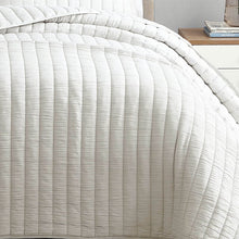 Load image into Gallery viewer, King Quilt + 2 Shams Ivory Seaforth Microfiber Reversible 3 Piece Quilt Set
