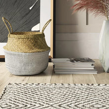 Load image into Gallery viewer, 12.5&quot; H x 13.75&quot; W x 13.75&quot; D Natural/White Seagrass Basket
