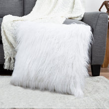Load image into Gallery viewer, 18&quot; x 18&quot; White Seale Square Pillow Cover and Insert
