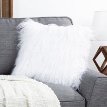 Load image into Gallery viewer, 18&quot; x 18&quot; White Seale Square Pillow Cover and Insert
