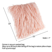 Load image into Gallery viewer, 22&quot; x 22&quot; Pink Seale Square Pillow Cover and Insert - SET OF 2

