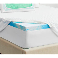 Load image into Gallery viewer, Blue SealyChill 3&quot; Memory Foam Mattress Topper with Cool + Clean Technology (SB696)
