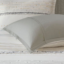Load image into Gallery viewer, Seddon Boho, Mid-Century 3 Piece Stripe Cotton Comforter Set With Tassels, Full/Queen

