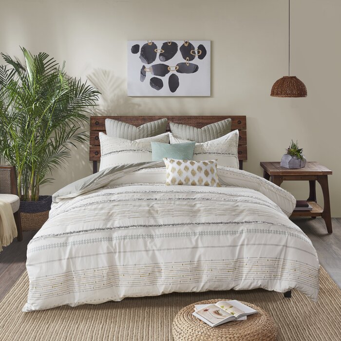 Seddon Boho 3-Piece Striped Cotton Duvet Set