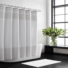 Load image into Gallery viewer, Pastel Gray Seersucker Stripe 100% Cotton Shower Curtain GL608
