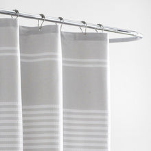 Load image into Gallery viewer, Pastel Gray Seersucker Stripe 100% Cotton Shower Curtain GL608
