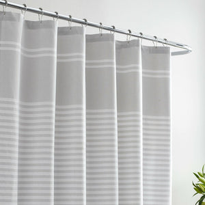 Seersucker Stripe 100% Cotton Shower Curtain 6394RR-GL