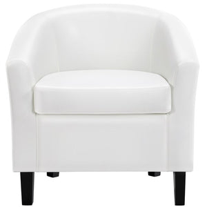 28.1'' H x 27.6'' W x 25.4'' D Seldon Wide Vegan Leather Barrel Chair