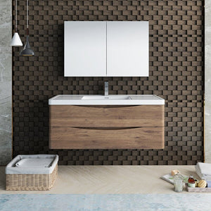 Tuscany 47" Wall-Mounted Single Bathroom Vanity 1224CDR (2 boxes)