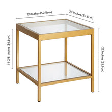 Load image into Gallery viewer, Gold Glass Top End Table (299MM)
