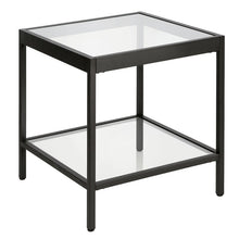 Load image into Gallery viewer, Black Seral Glass Top End Table SB1860
