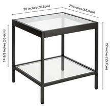 Load image into Gallery viewer, Black Seral Glass Top End Table SB1860
