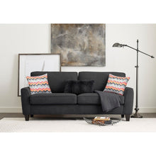 Load image into Gallery viewer, Serta Astoria Microfiber 73-inch Deep Seating Sofa - Charcoal MRM3542
