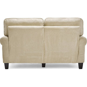 Copenhagen Modern Sofa 61" Loveseat Couch with Pillowed Back Cushions and Rounded Arms