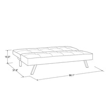 Load image into Gallery viewer, Serta Jameson 66.1&quot; Armless Tufted Convertible Sleeper Futon Sofa
