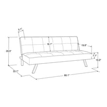 Load image into Gallery viewer, Serta Jameson 66.1&quot; Armless Tufted Convertible Sleeper Futon Sofa

