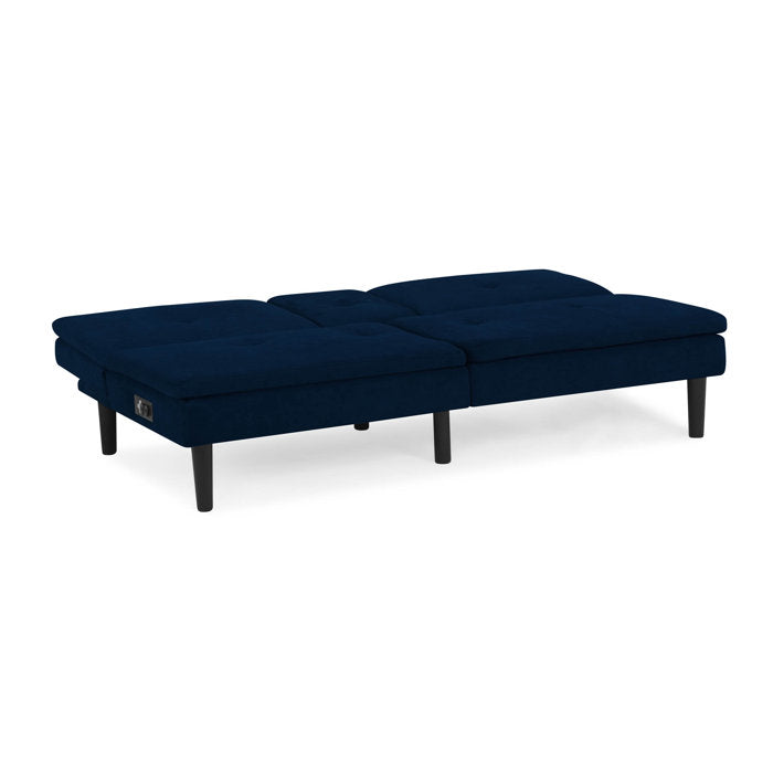 Preston 70.9" Armless Tufted Back Convertible Sleeper Futon Sofa