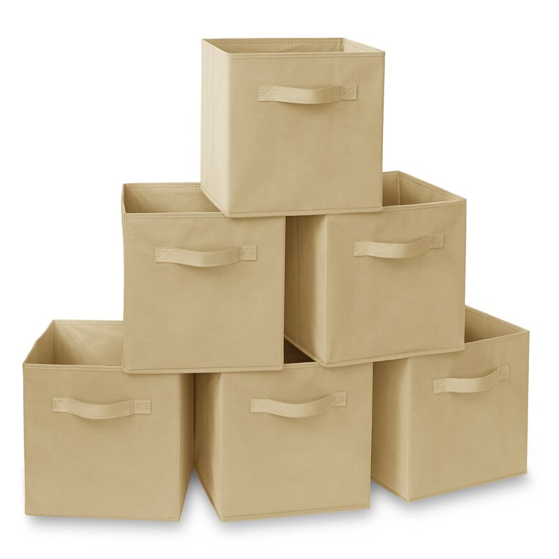 (Set Of 6) Collapsible Fabric Cubes, 11
