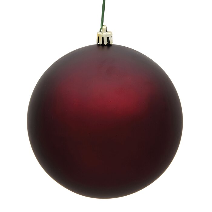 Antique Burgundy Ball Ornament  - Set of 12 (1540ND)