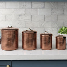 Load image into Gallery viewer, Canisters Stainless Steel 4 Piece Kitchen Canister Set
