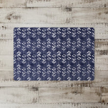 Load image into Gallery viewer, Sevigny Navy Doodle Leaf Kitchen Mat (198MM)
