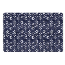 Load image into Gallery viewer, Sevigny Navy Doodle Leaf Kitchen Mat (198MM)
