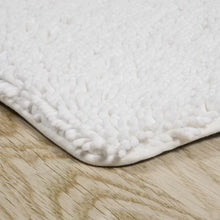 Load image into Gallery viewer, White Shag Rectangular Polyester Non-Slip Solid Bath Rug
